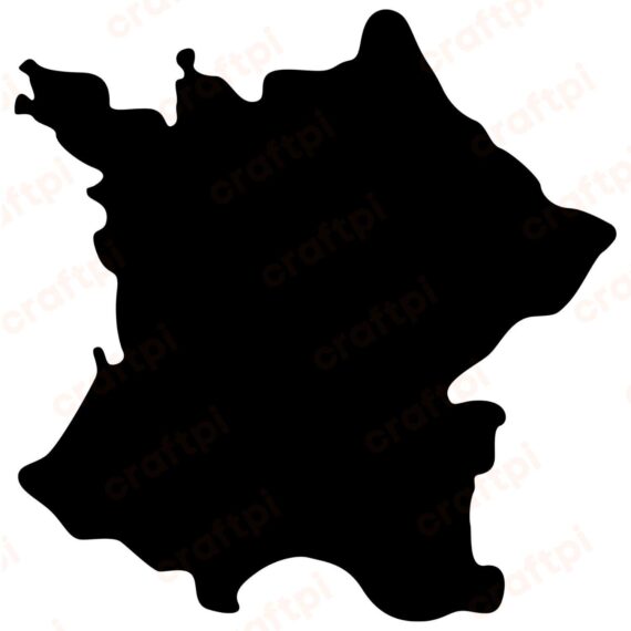 France Silhouette Map SVG, PNG, JPG, PDF Files