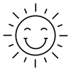 Happy Sunshine Outline SVG, PNG, JPG, PDF Files
