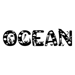 Ocean Text With Animal SVG, PNG, JPG, PDF Files