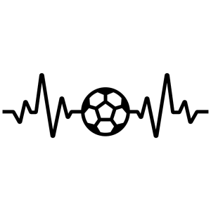 Soccer Ball Heartbeat SVG, PNG, JPG, PDF Files