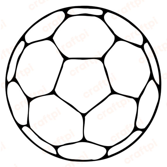 Soccer Ball Outline SVG, PNG, JPG, PDF Files