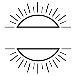 Sunshine Outline Monogram SVG, PNG, JPG, PDF Files