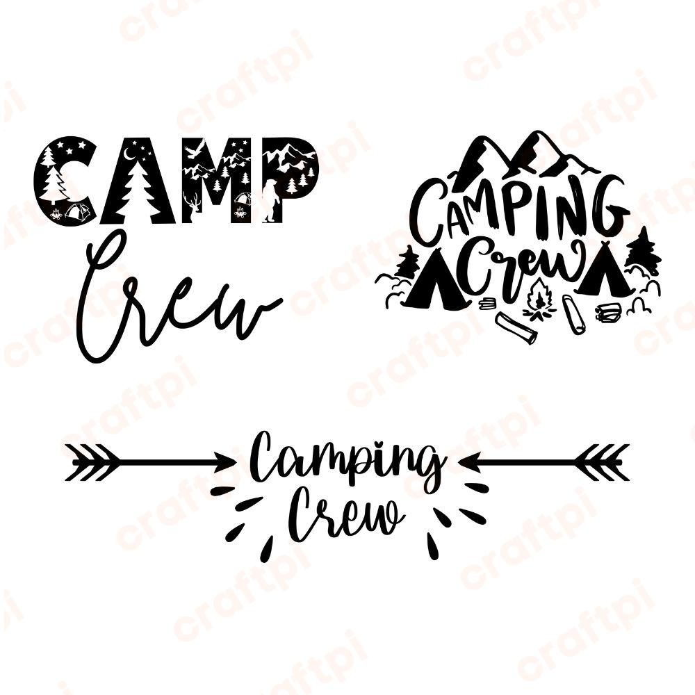 Camping Crew Bundle SVG, PNG, JPG, PDF Files