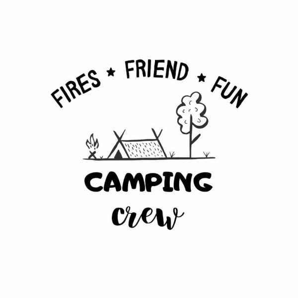Camping Crew Fires Firend Fun Monogram SVG, PNG, JPG, PDF Files