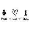 Peace Love Chess SVG, PNG, JPG, PDF Files