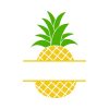 Pineapple Monogram SVG, PNG, JPG, PDF Files