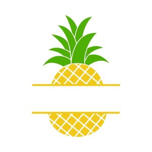 Pineapple Monogram SVG, PNG, JPG, PDF Files