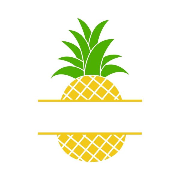 Pineapple Monogram SVG, PNG, JPG, PDF Files