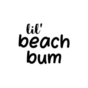 Lil Beach Bum SVG, PNG, JPG, PDF Files