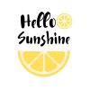 Hello Sunshine Lemon SVG, PNG, JPG, PDF Files