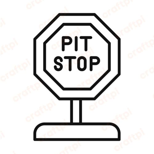 Pit Stop Sign SVG, PNG, JPG, PDF Files