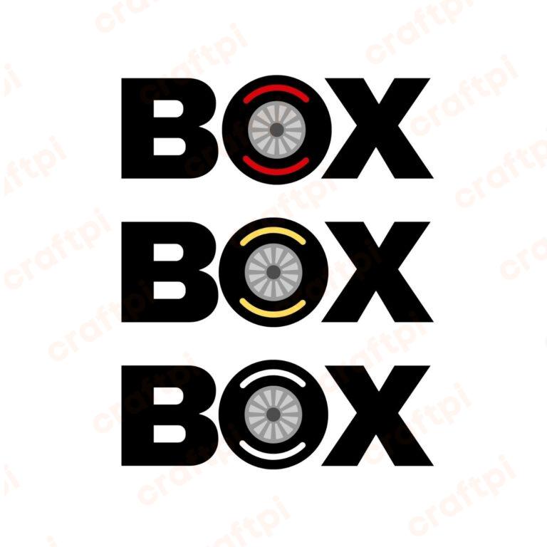 F1 Box Box Box SVG, PNG, JPG, PDF Files