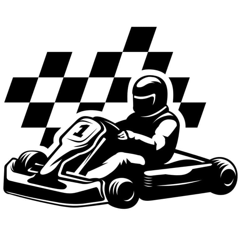 Go Kart With Flag SVG, PNG, JPG, PDF Files | Craftpi