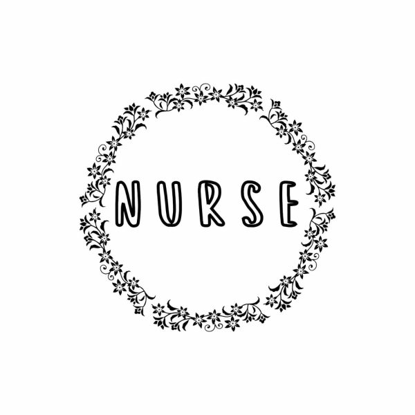 Floral Wreath Nurse SVG, PNG, JPG, PDF Files