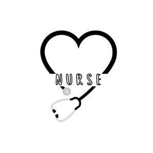 Nurse With Heart Stethoscope SVG, PNG, JPG, PDF Files