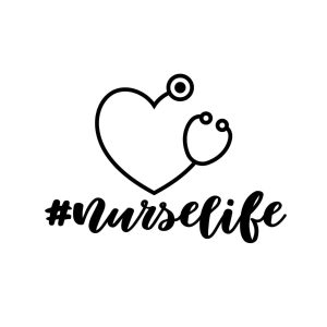 Nurse Life Heart Stethoscope SVG, PNG, JPG, PDF Files