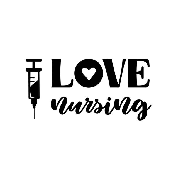 I Love Nursing With Stethoscope SVG, PNG, JPG, PDF Files