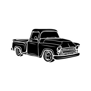 Vintage Truck Silhouette SVG, PNG, JPG, PDF Files