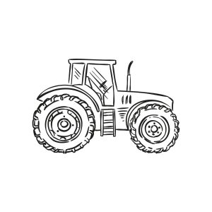 Tractor Hand Drawn SVG, PNG, JPG, PDF Files
