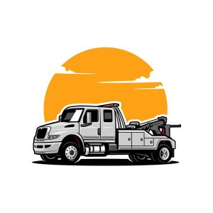 Tow Truck Scene SVG, PNG, JPG, PDF Files