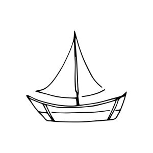 Sailboat Outline SVG, PNG, JPG, PDF Files