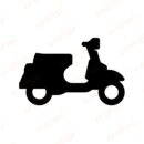 Mini Scooter Icon Silhouette SVG, PNG, JPG, PDF Files