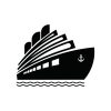 Cruise Ship Silhouette SVG, PNG, JPG, PDF Files