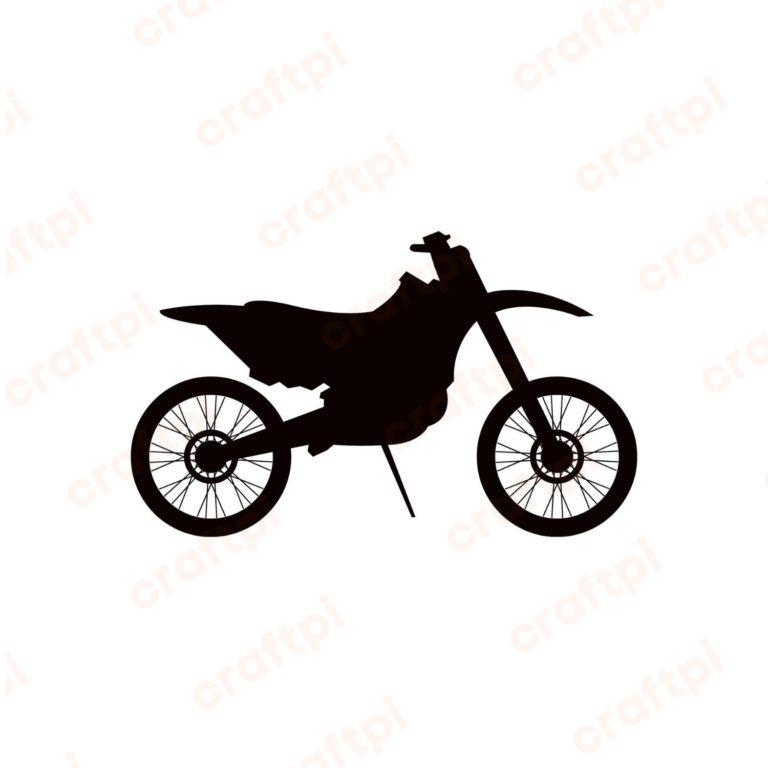 Cross Motorcycle Silhouette SVG, PNG, JPG, PDF Files