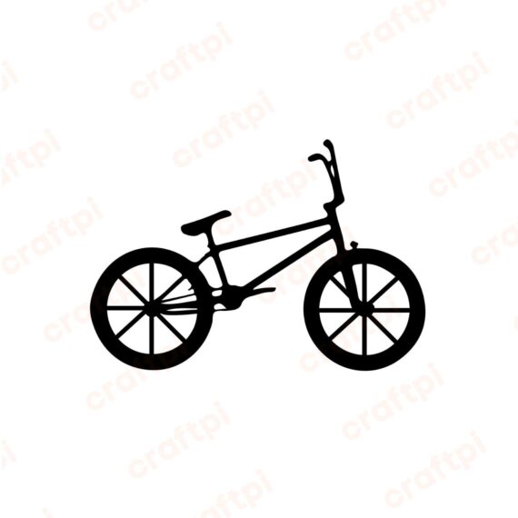BMX Bike Silhouette SVG, PNG, JPG, PDF Files