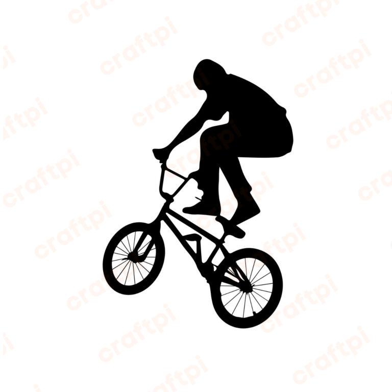 BMX Bike Acrobatics SVG, PNG, JPG, PDF Files