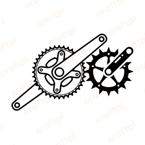 Bike Crank SVG, PNG, JPG, PDF Files