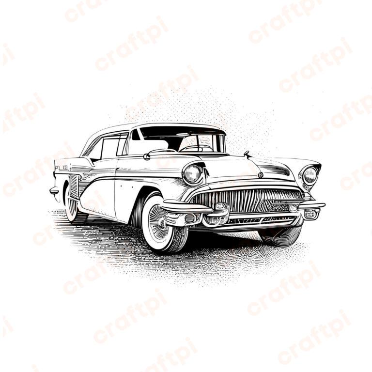 American Classic Car SVG, PNG, JPG, PDF Files