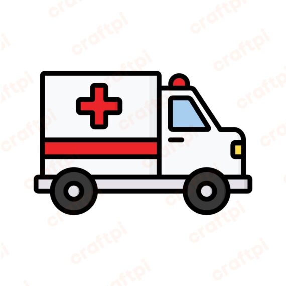 Ambulance Icon SVG, PNG, JPG, PDF Files