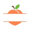 Peach Monogram SVG, PNG, JPG, PDF Files