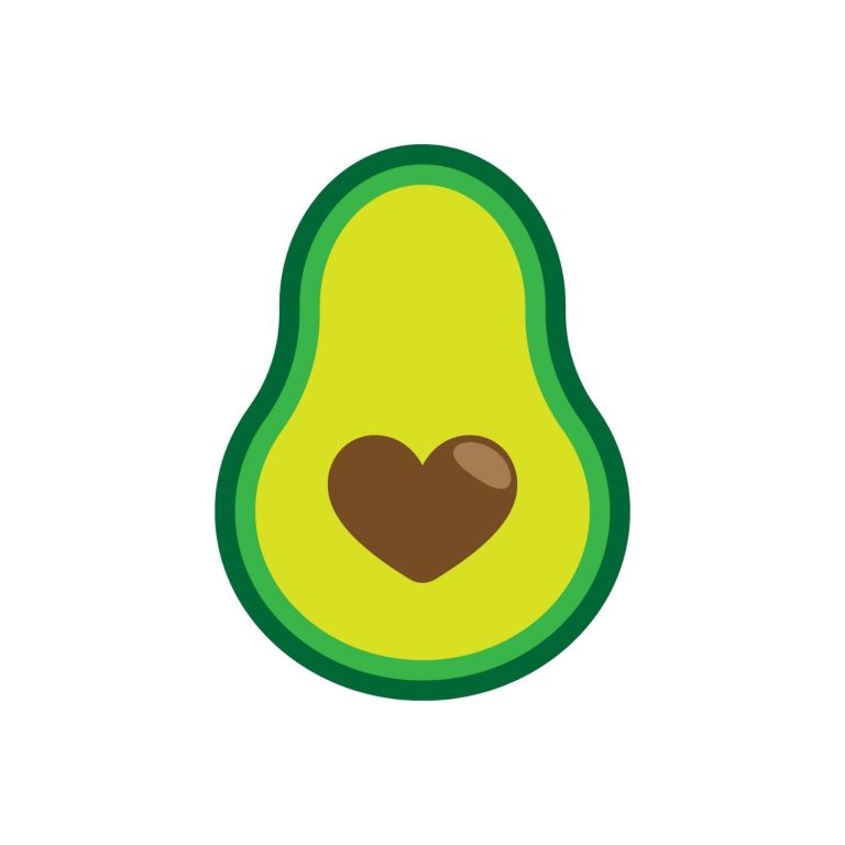 Avocado Heart SVG, PNG, JPG, PDF Files