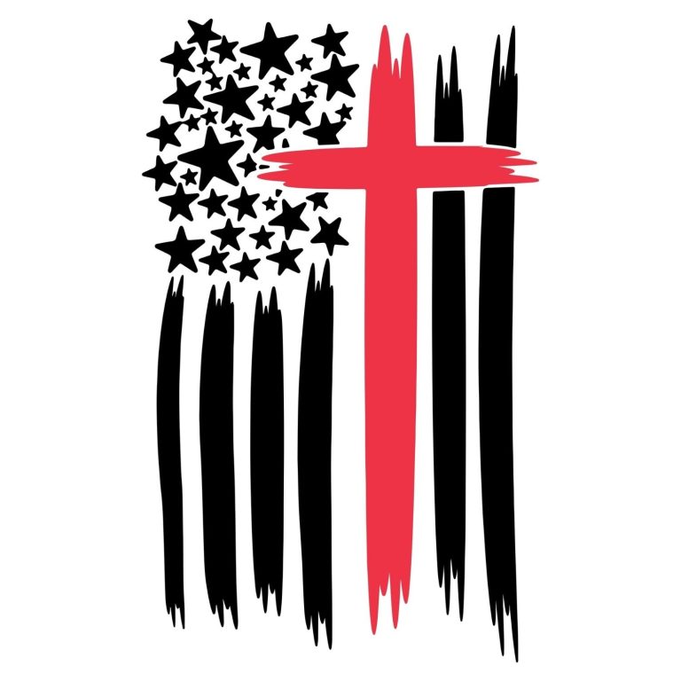 Cross USA Flag SVG, PNG, JPG, PDF Files