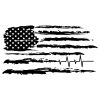 Distressed Heartbeat USA Flag SVG, PNG, JPG, PDF Files