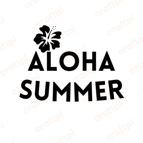 Aloha Summer SVG, PNG, JPG, PDF Files