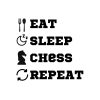 Eat Sleep Chess Repeat SVG, PNG, JPG, PDF Files