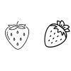 Strawberry Outline SVG, PNG, JPG, PDF Files