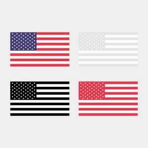 Rayered American Flag SVG, PNG, JPG, PDF Files