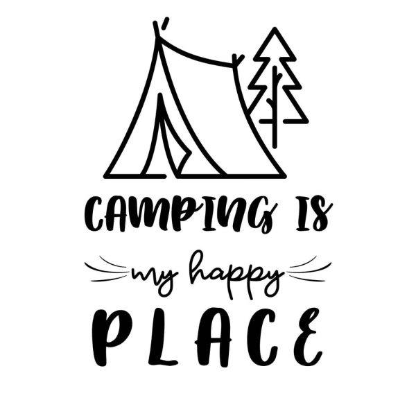Camping Is My Happy Place SVG, PNG, JPG, PDF Files