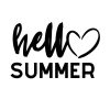 Hello Summer Heart SVG, PNG, JPG, PDF Files