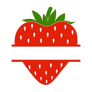 Strawberry Monogram SVG, PNG, JPG, PDF Files