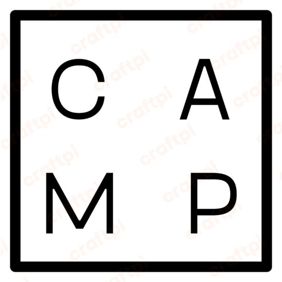 Camp Square Frame SVG, PNG, JPG, PDF Files