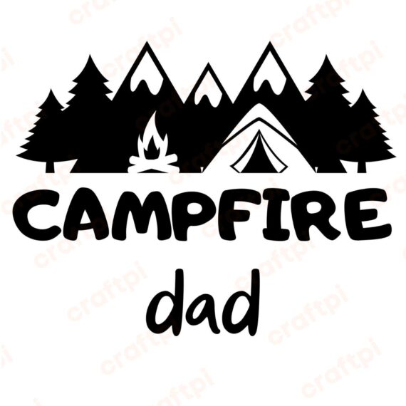 Campfire Dad SVG, PNG, JPG, PDF Files