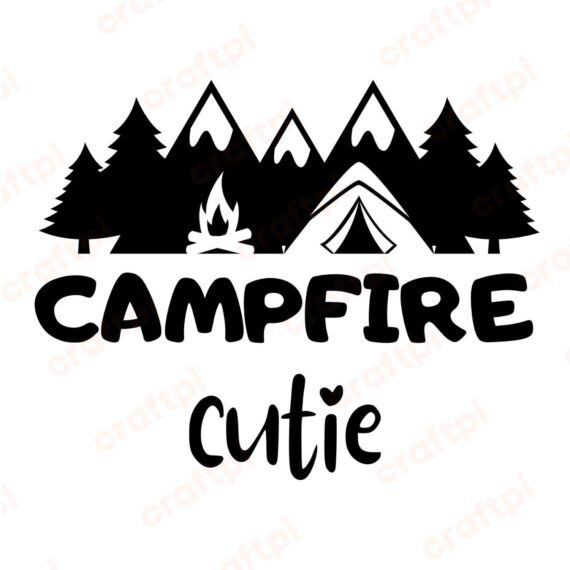 Campfire Cutie SVG, PNG, JPG, PDF Files