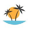 Palm Trees On The Sea SVG, PNG, JPG, PDF Files