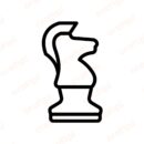 Chess Knight Outline SVG, PNG, JPG, PDF Files