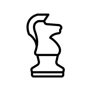 Chess Knight Outline SVG, PNG, JPG, PDF Files